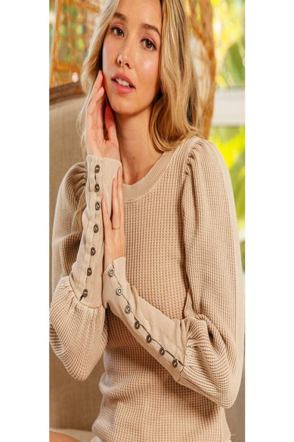 BiBi Waffle Knit Wonder Top