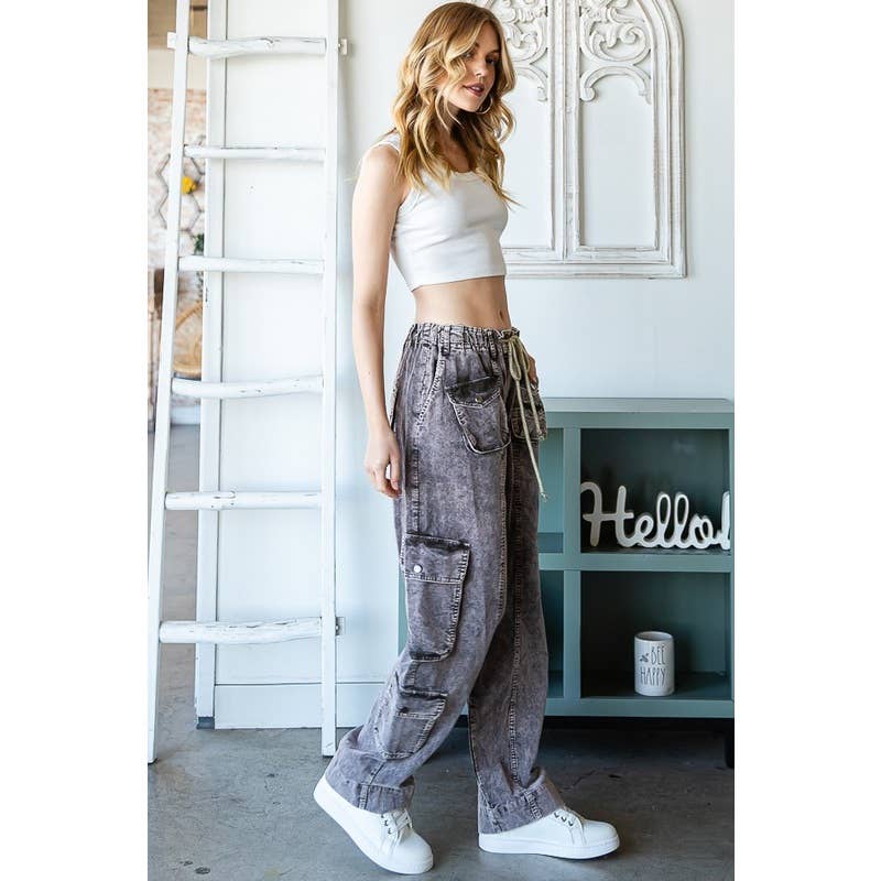 Oli & Hali Mineral Washed Cargo Pants