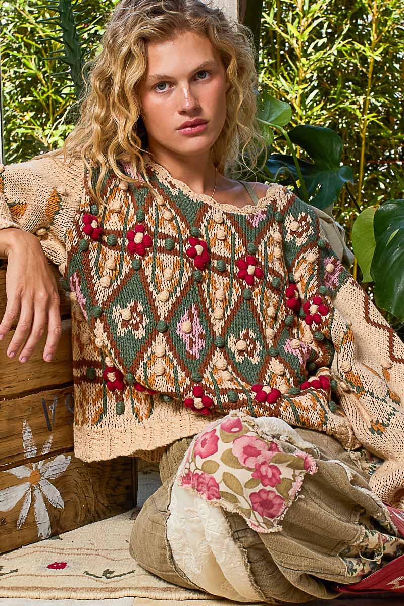 POL Scoop Neck Color Me Cozy Sweater