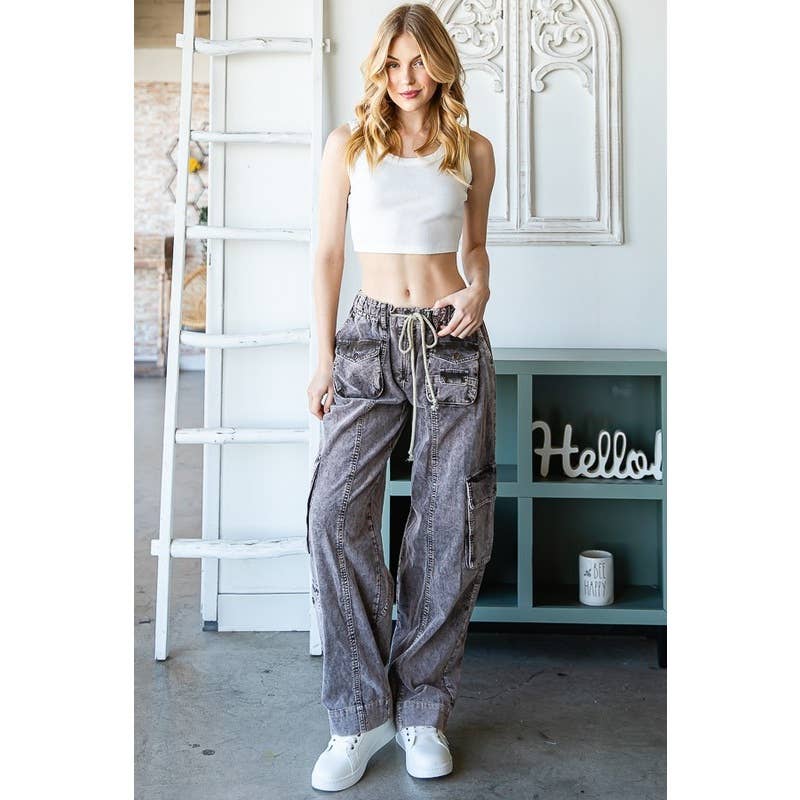 Oli & Hali Mineral Washed Cargo Pants