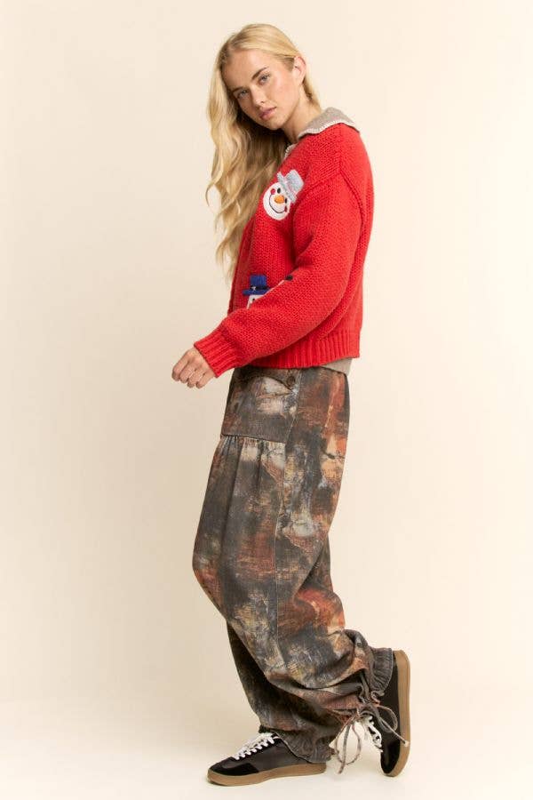 Jolly Snowman Holiday Cardigan