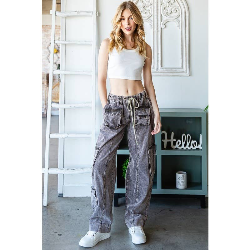 Oli & Hali Mineral Washed Cargo Pants