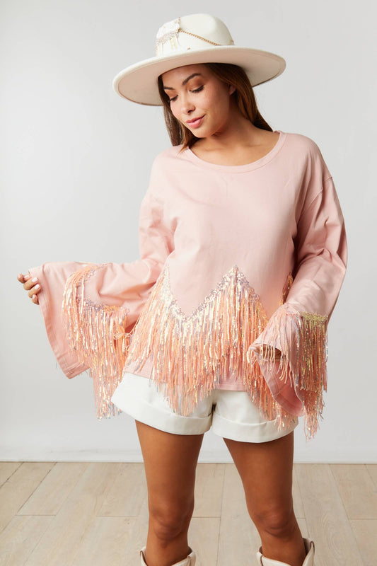 Pretty in Peach Sparkling Fringe!?  'Nuff Said!