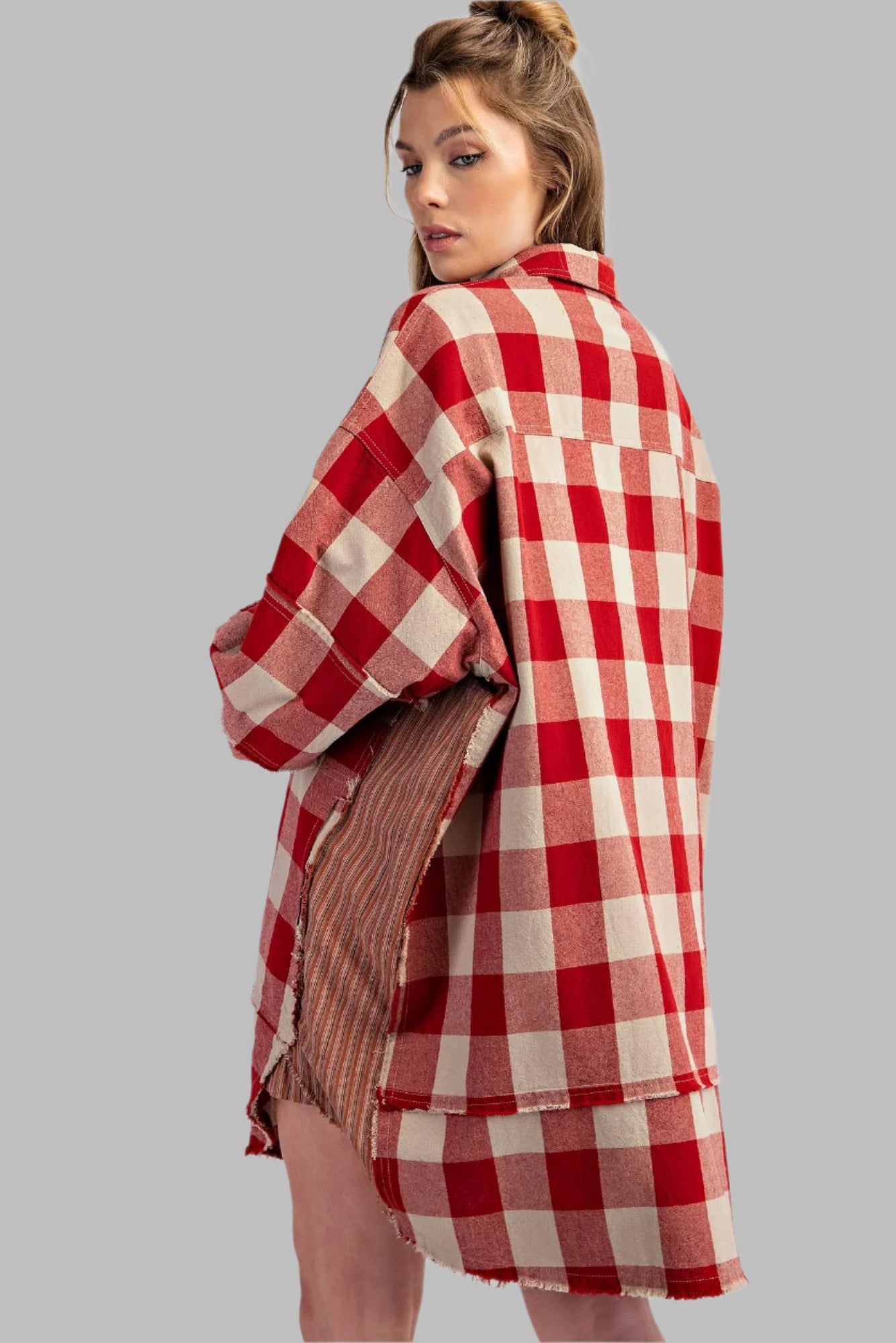 Easel Checkered OVERSIZED Shirt