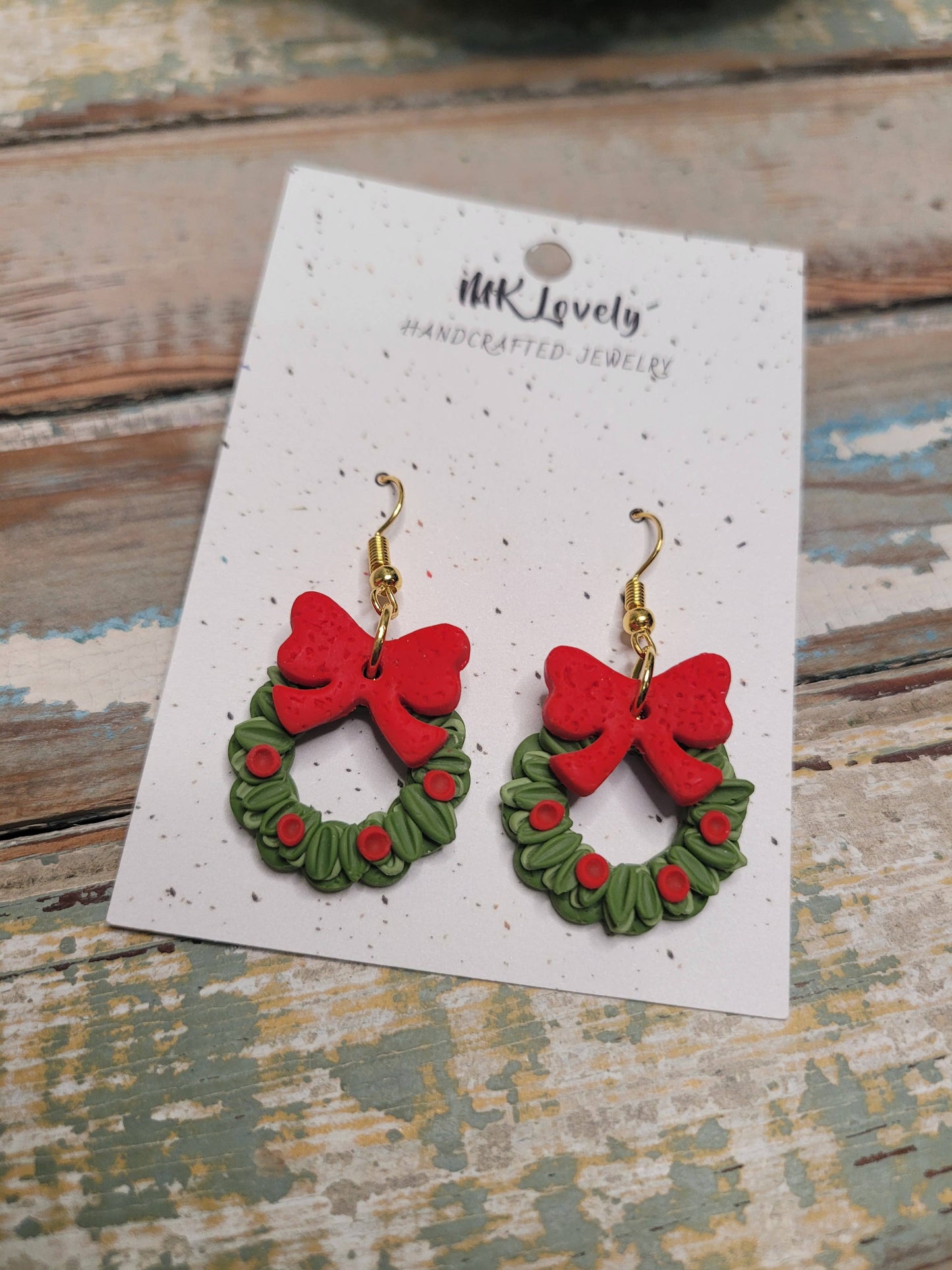 Christmas Wreath Earrings