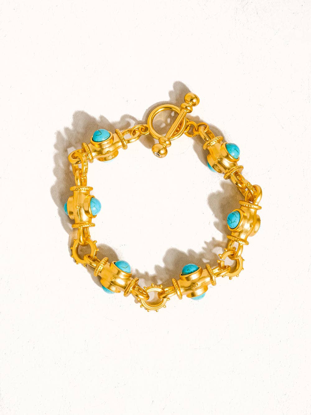 Atley 18K Gold Vintage Turquoise Bracelet