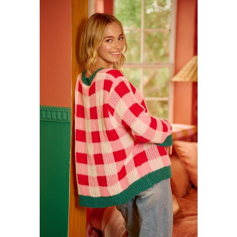 BiBi Oversized Checkerboard Sweater