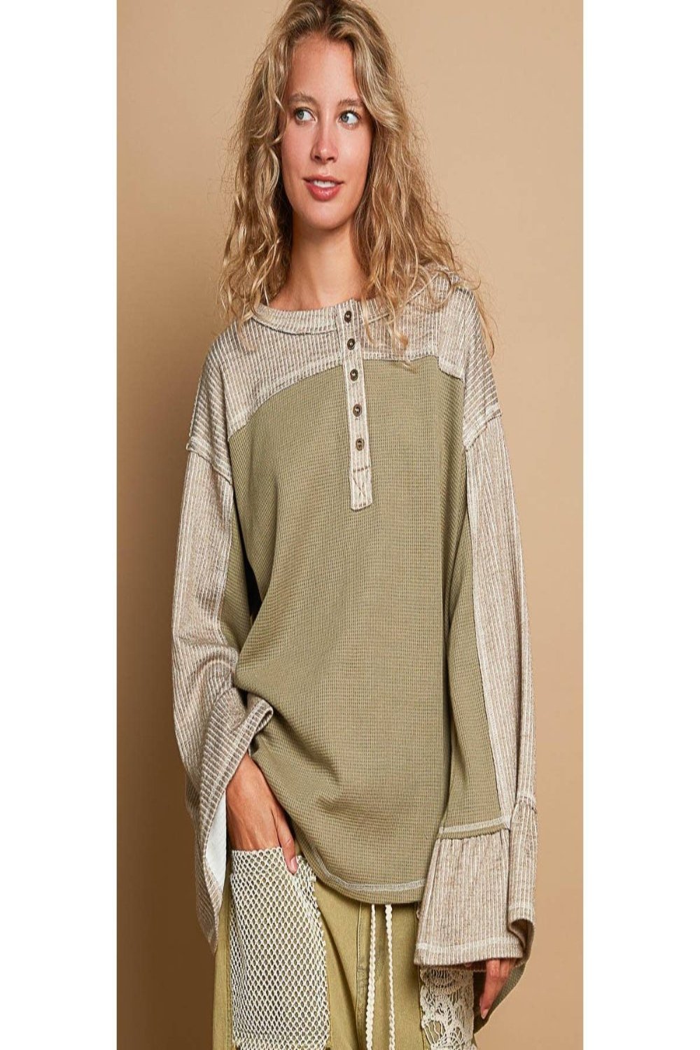 Oversized Bell Sleeve Top