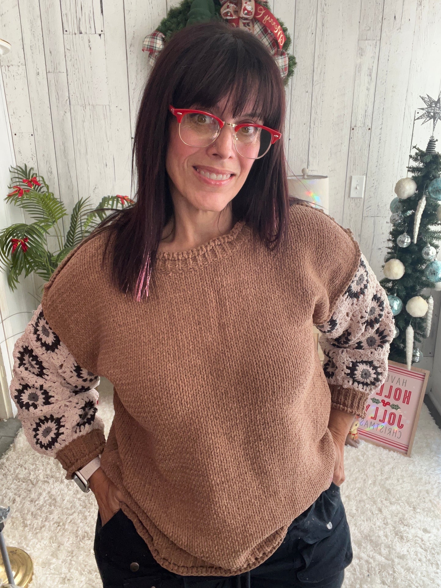 Granny Glam Chenille Sweater