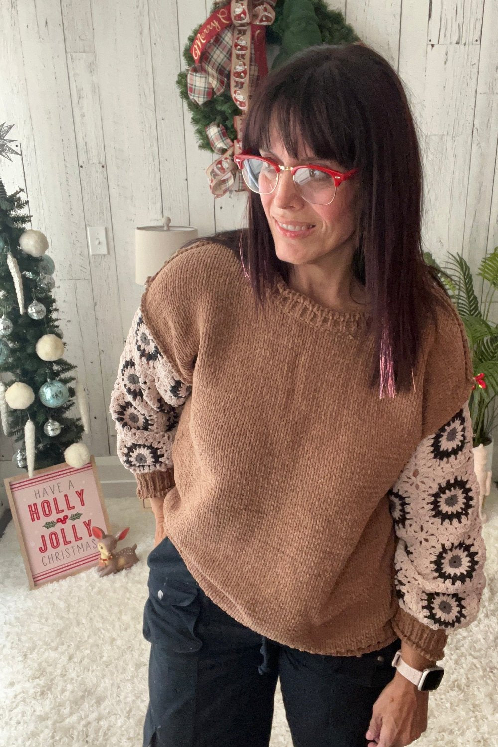 Granny Glam Chenille Sweater