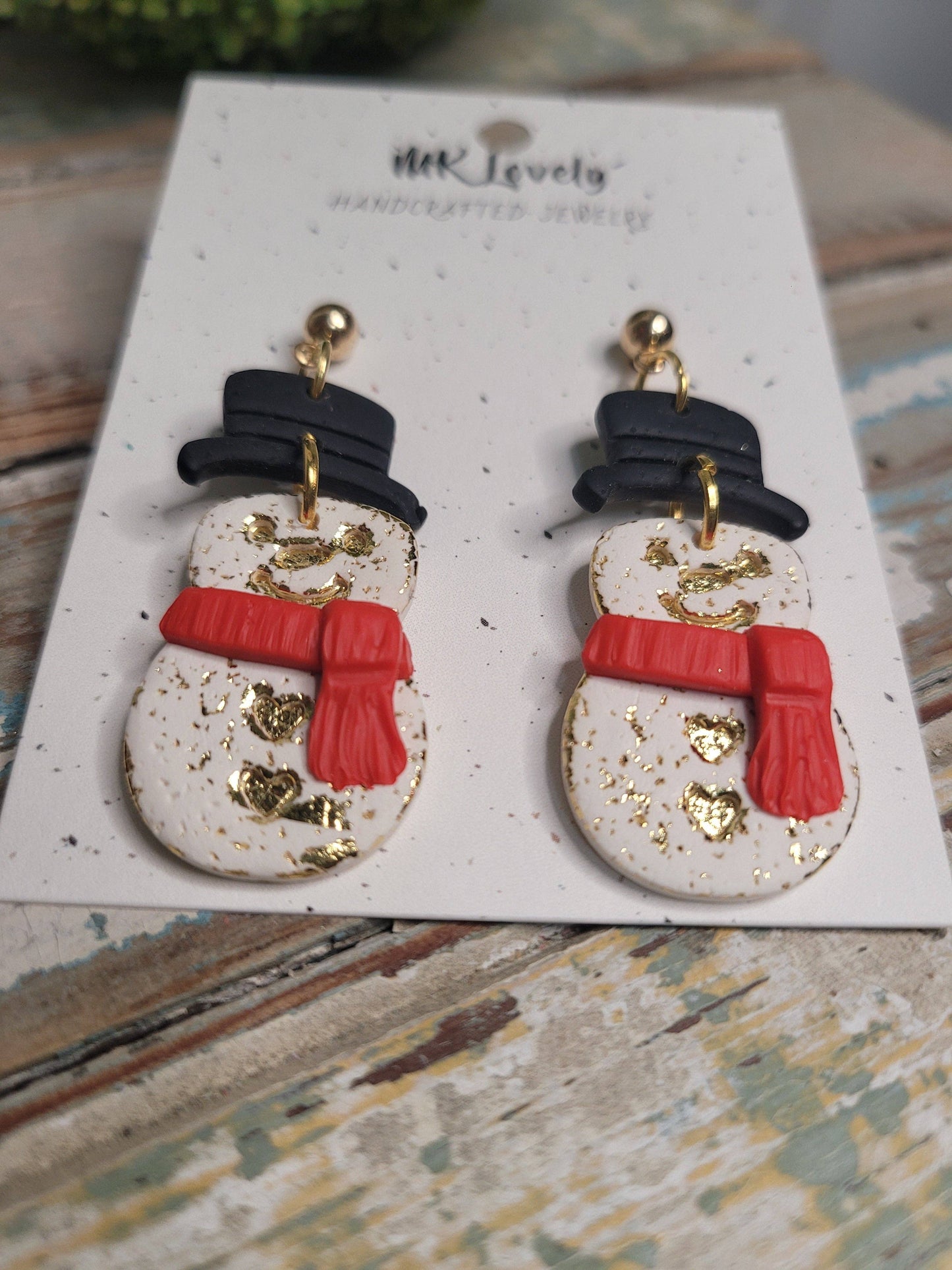 Polymer Clay Snowman Drops