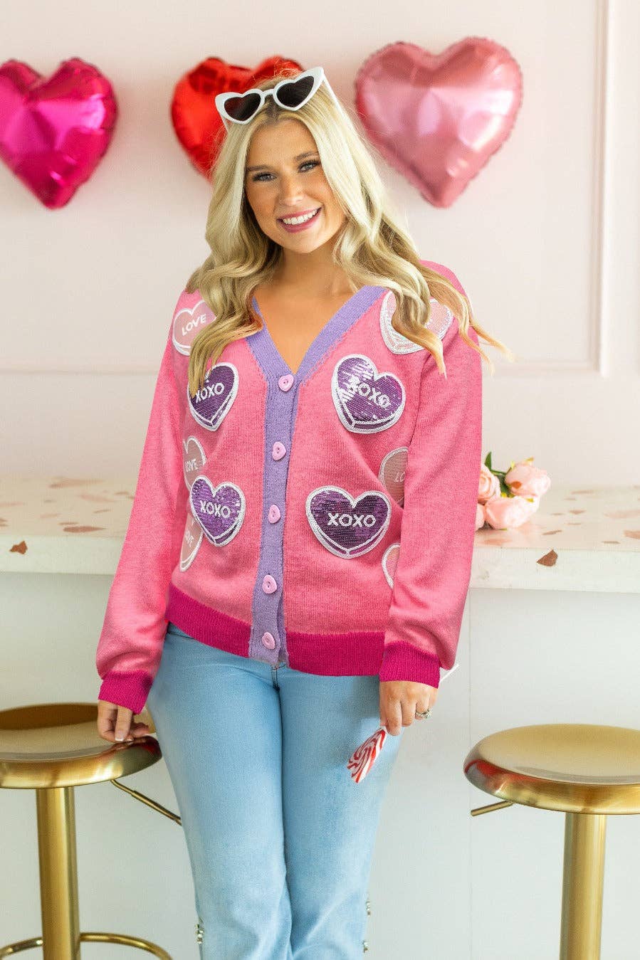 I'M A SWEETHEART CARDIGAN SWEATER