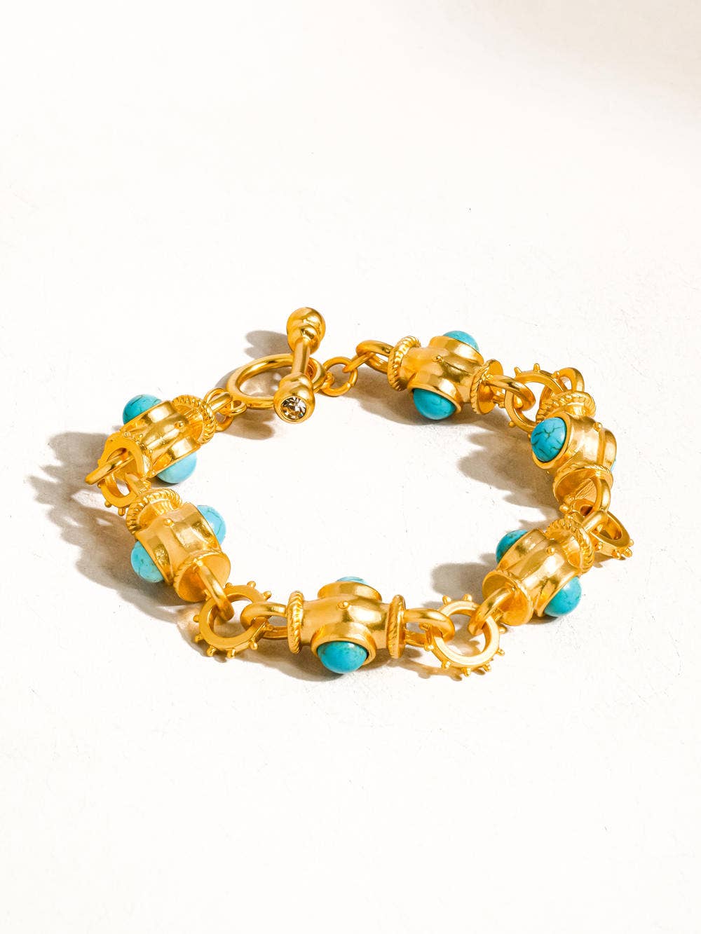 Atley 18K Gold Vintage Turquoise Bracelet