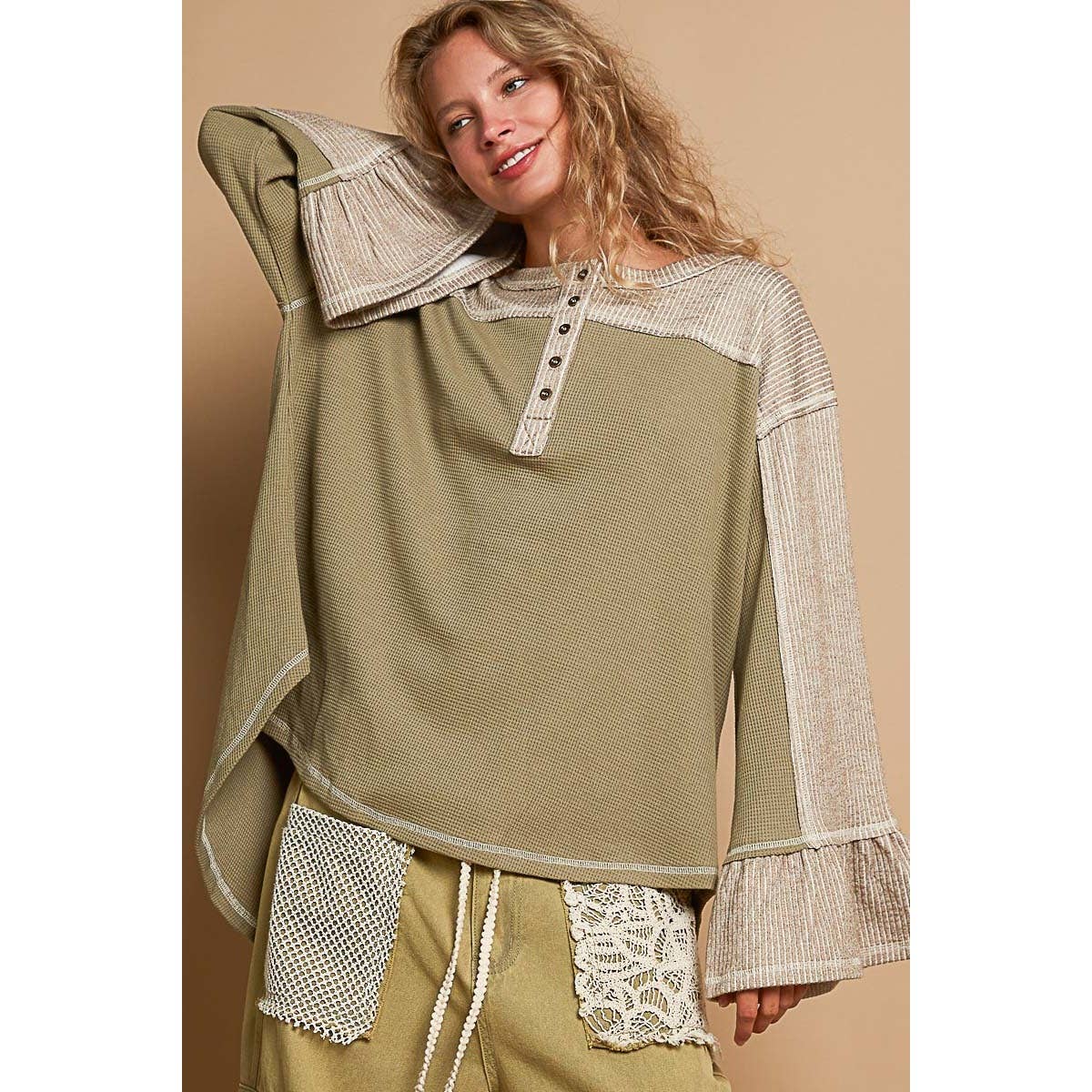 Oversized Bell Sleeve Top