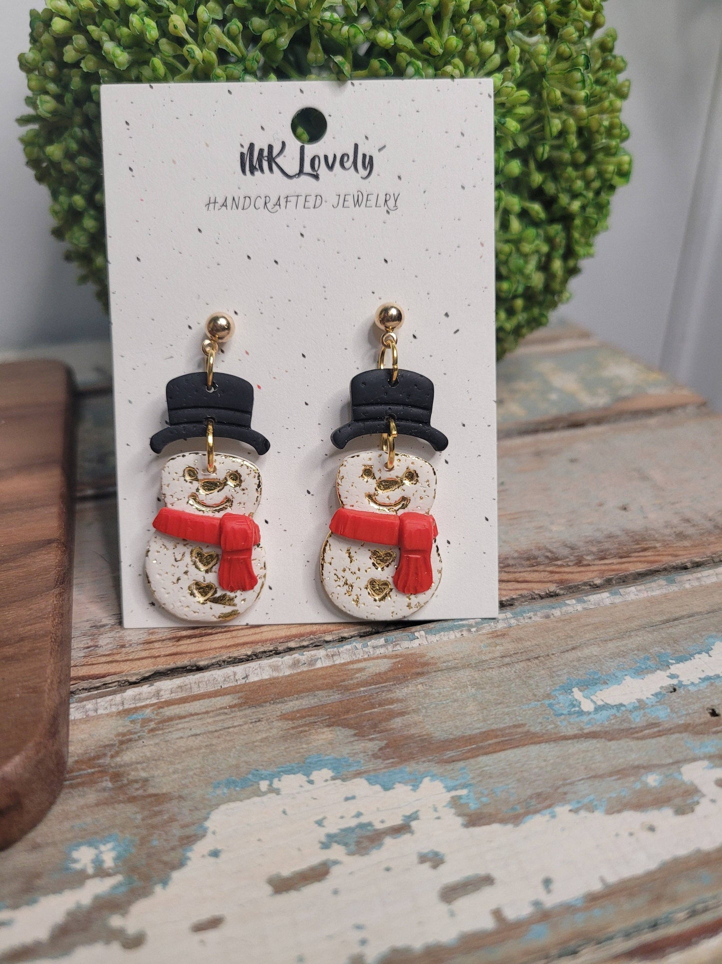 Polymer Clay Snowman Drops